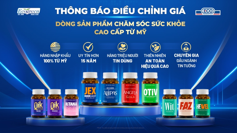 thông báo điều chỉnh giá ecogreen